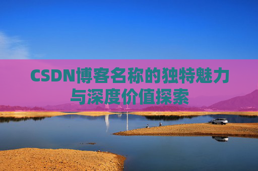 CSDN博客名称的独特魅力与深度价值探索